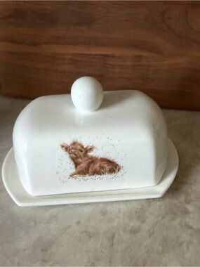 Wrendale butter dish Highland Cow designs